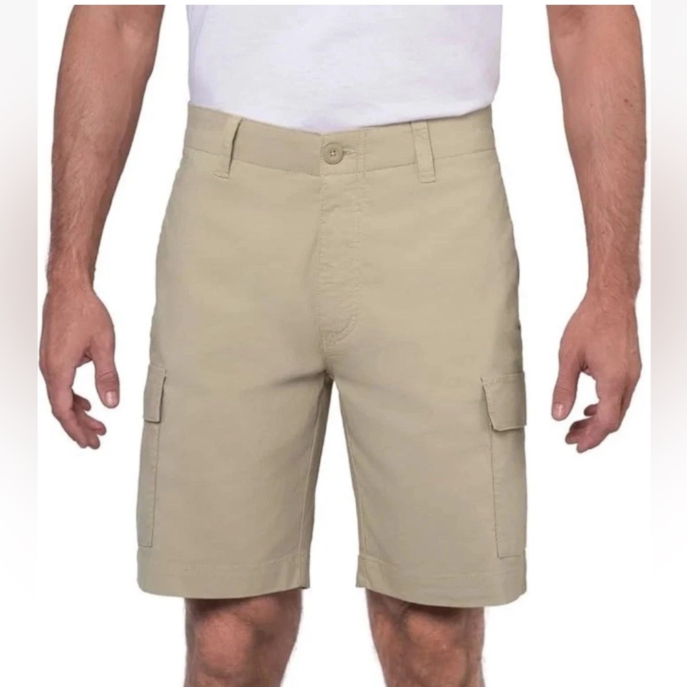 Wearfirst  stretch cotton nylon Classic Men's Beige Cargo Shorts
